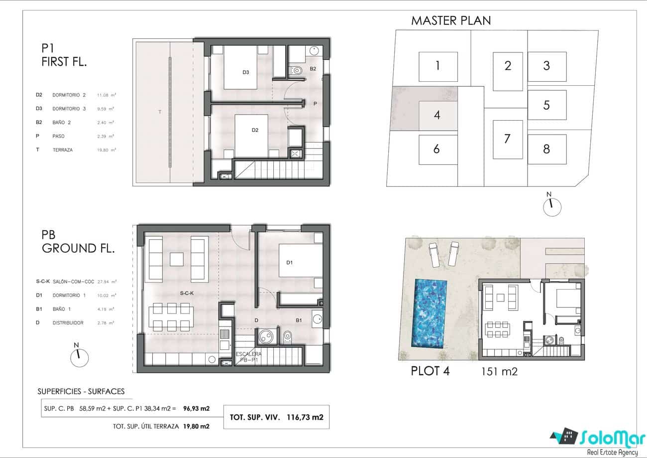 3 soveværelse Villa til salg i La Zenia med swimmingpool - € 399.900 (Ref: 5630380)