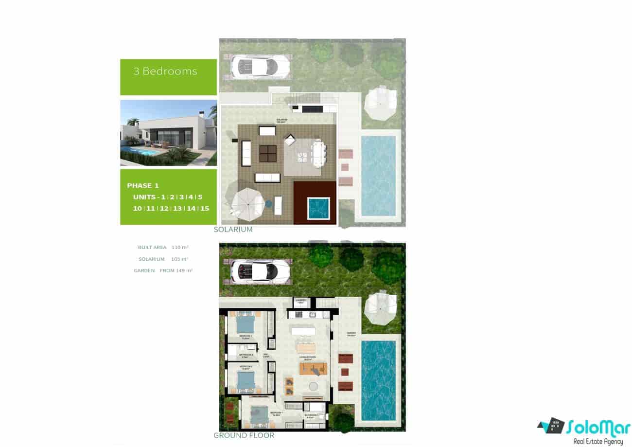 3 chambre Villa/Maison à vendre à Alhama de Murcia avec piscine - 304 900 € (Ref: 5755786)