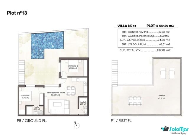Chalet de 2 habitaciones en Pilar de la Horadada ciudad, Pilar de la Horadada en venta - 315.900 € (Ref: 5850102)