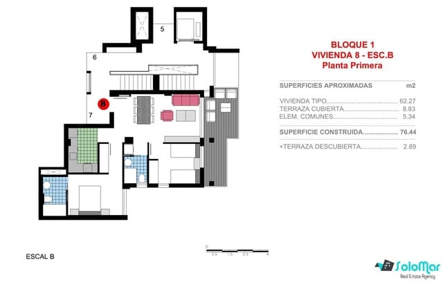 2 sovrum Lägenhet till salu i Centro Urbano, Dénia med pool - 355 000 € (Ref: 6525736)