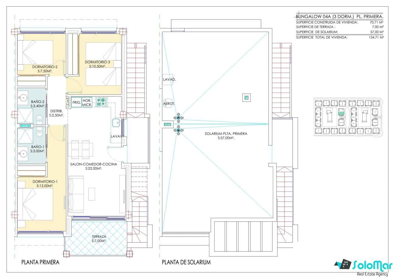 3 soveværelse Bungalow til salg i Punta Prima med swimmingpool - € 325.000 (Ref: 6798353)