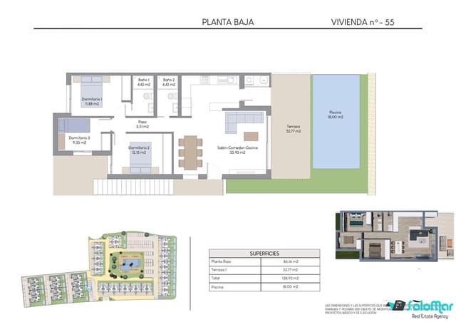 3 soveværelse Bungalow til salg i Urbanizaciones, Benidorm med swimmingpool - € 439.900 (Ref: 7091006)