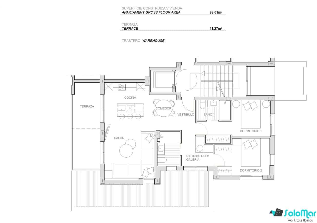 2 bedroom Apartment for sale in Torre-Pacheco with pool - € 289,900 (Ref: 7296445)
