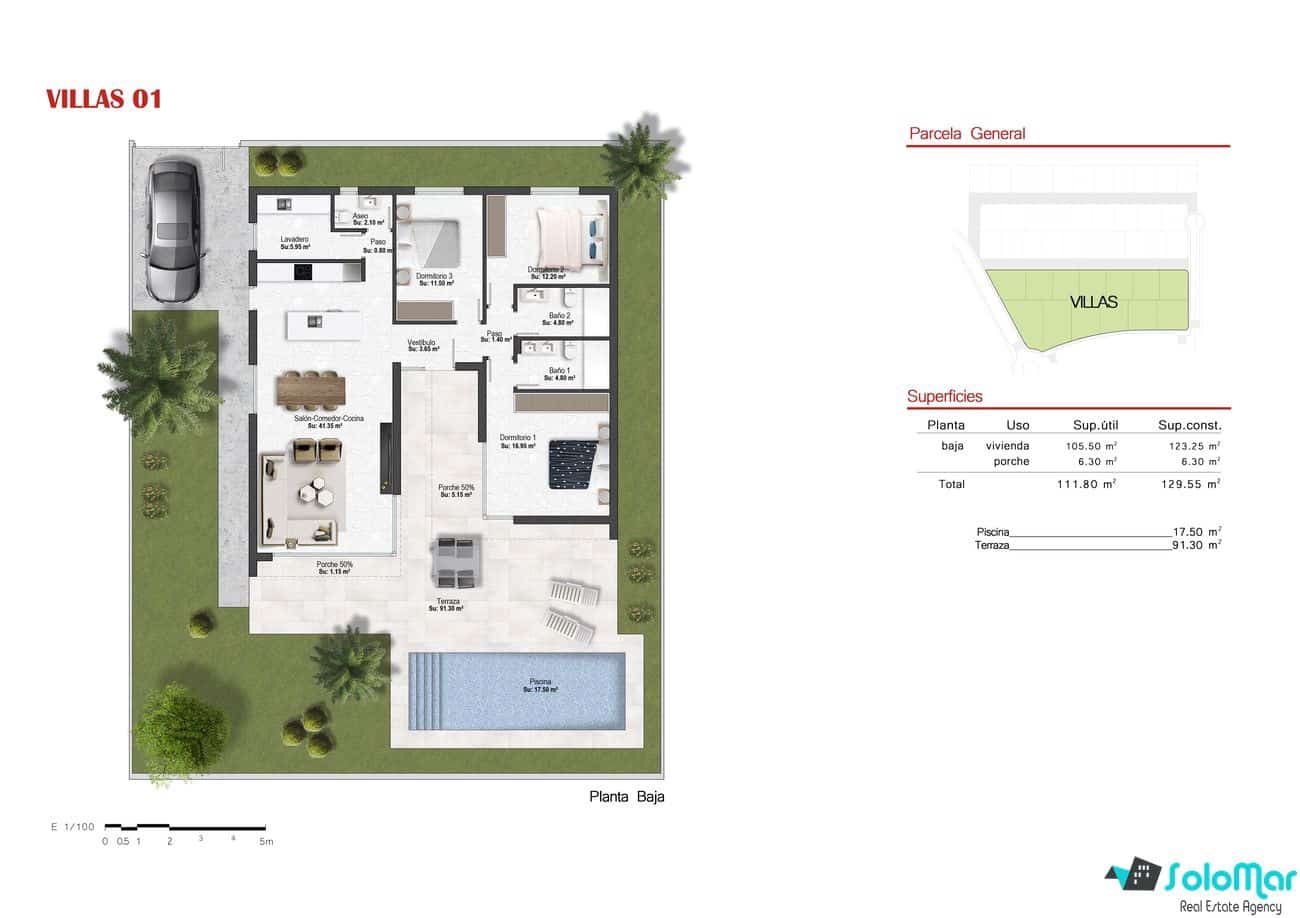 3 bedroom Villa for sale in Banos y Mendigo with pool - € 465,900 (Ref: 7302251)