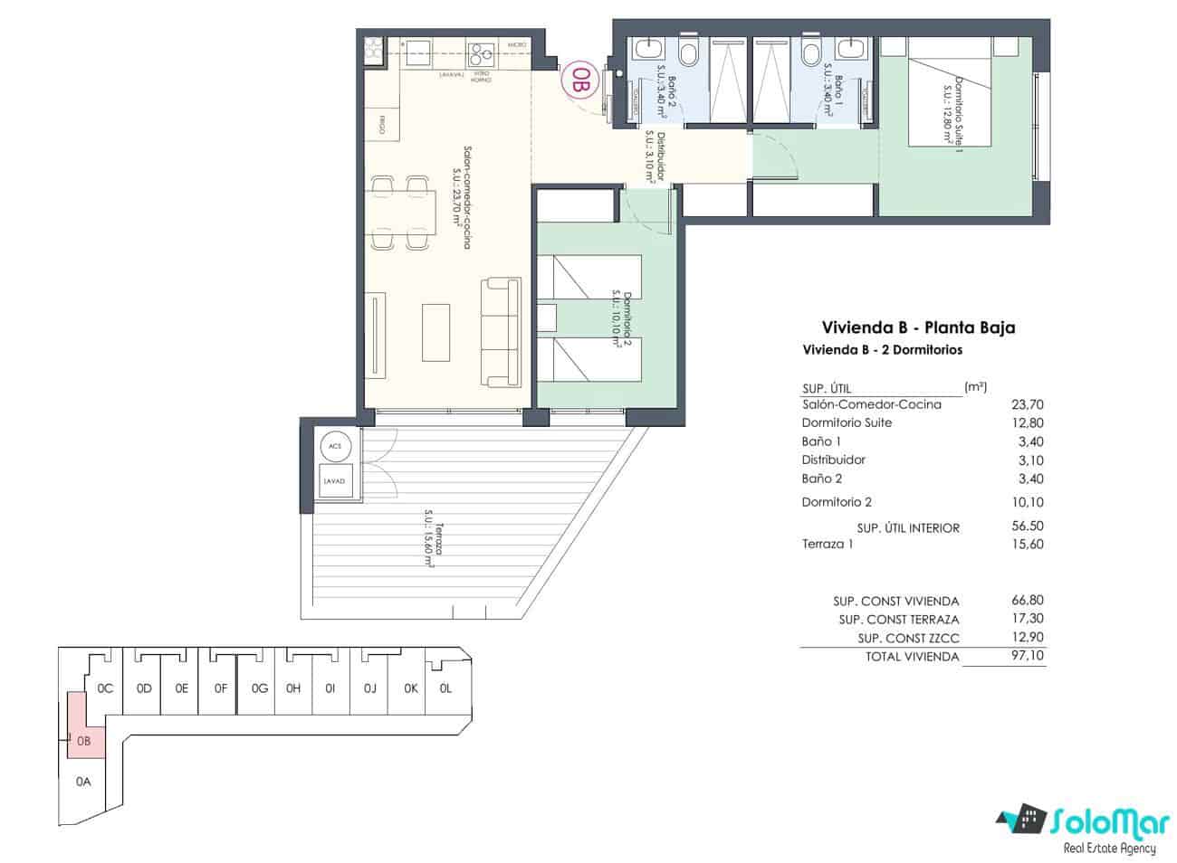 2 bedroom Apartment for sale in Benijofar with pool - € 294,000 (Ref: 7340405)