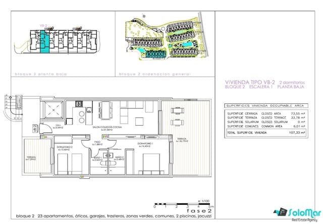 2 slaapkamer Appartement te koop in Playa Flamenca, Orihuela met zwembad - € 325.000 (Ref: 7365204)