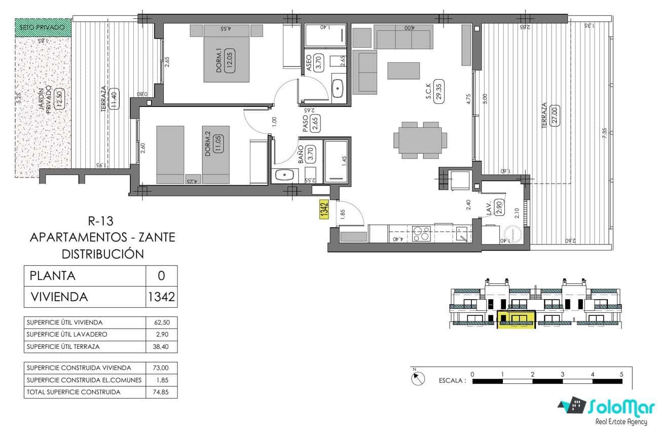 2 bedroom Apartment for sale in Algorfa with pool - € 283,000 (Ref: 7386208)
