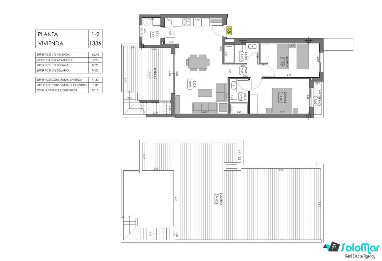 2 makuuhuone Huoneisto myytävänä paikassa Algorfa mukana uima-altaan - 315 000 € (Ref: 7388463)