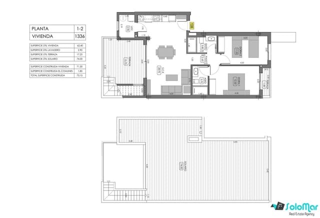 2 makuuhuone Huoneisto myytävänä paikassa Algorfa mukana uima-altaan - 315 000 € (Ref: 7388463)