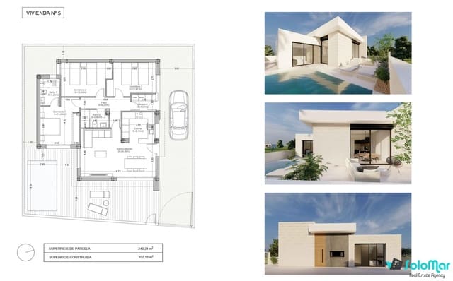 3 chambre Villa/Maison à vendre à Pilar de la Horadada ciudad, Pilar de la Horadada avec piscine - 410 000 € (Ref: 7403833)