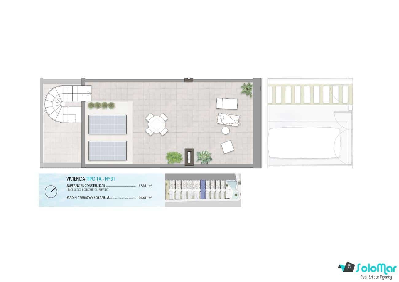 Casa de 2 habitaciones en Pilar de la Horadada en venta con piscina - 259.900 € (Ref: 7416294)