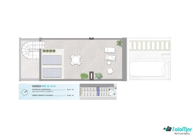 Casa de 2 habitaciones en Pilar de la Horadada ciudad, Pilar de la Horadada en venta con piscina - 259.900 € (Ref: 7416294)