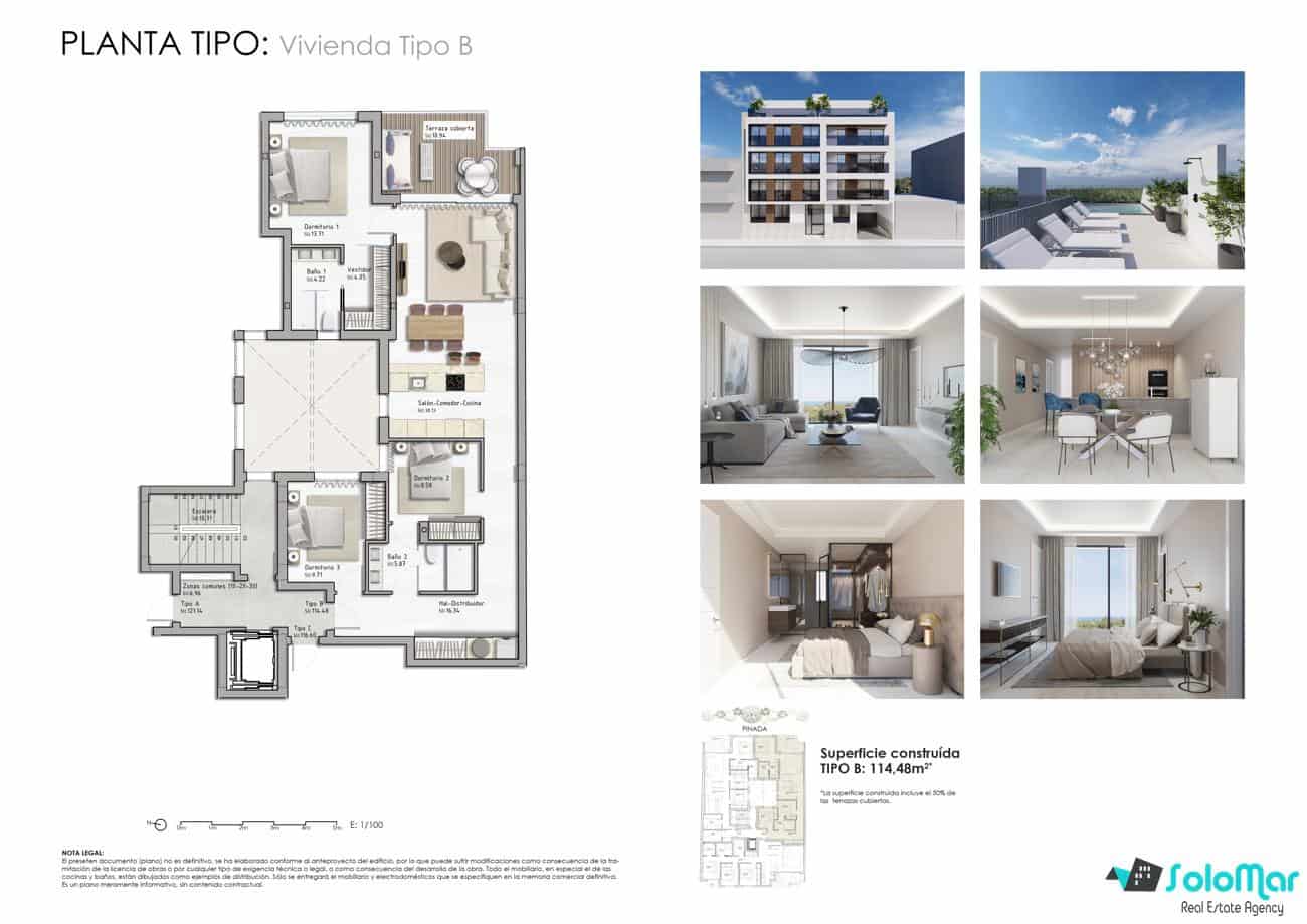 3 bedroom Apartment for sale in Guardamar del Segura with pool - € 425,000 (Ref: 7423130)