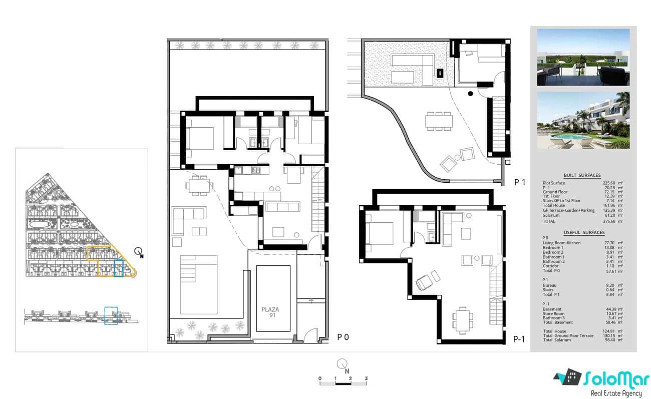 3 soverom Hus til salgs i Los Balcones med svømmebasseng - € 414 000 (Ref: 7444853)