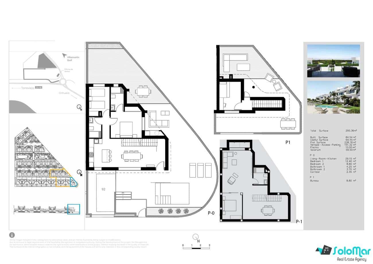 3 soveværelse Byhus til salg i Los Balcones med swimmingpool - € 539.000 (Ref: 7444853)