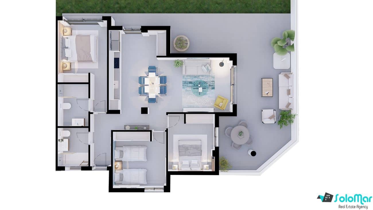 3 soveværelse Lejlighed til salg i La Villajoyosa / Vila Joiosa med swimmingpool - € 360.000 (Ref: 7448686)