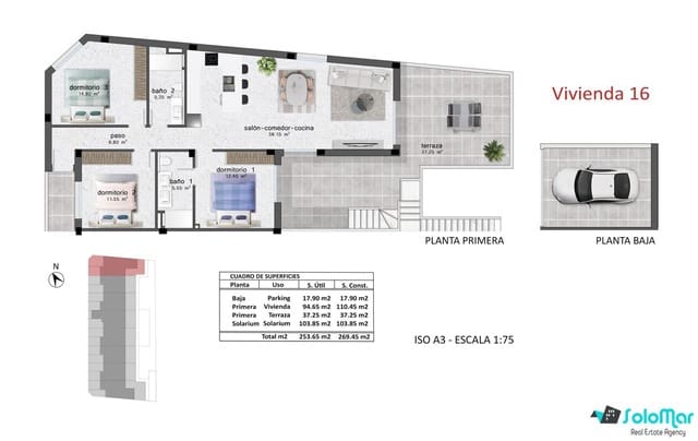 3 slaapkamer Appartement te koop in Pilar de la Horadada ciudad, Pilar de la Horadada met zwembad - € 395.900 (Ref: 7544142)