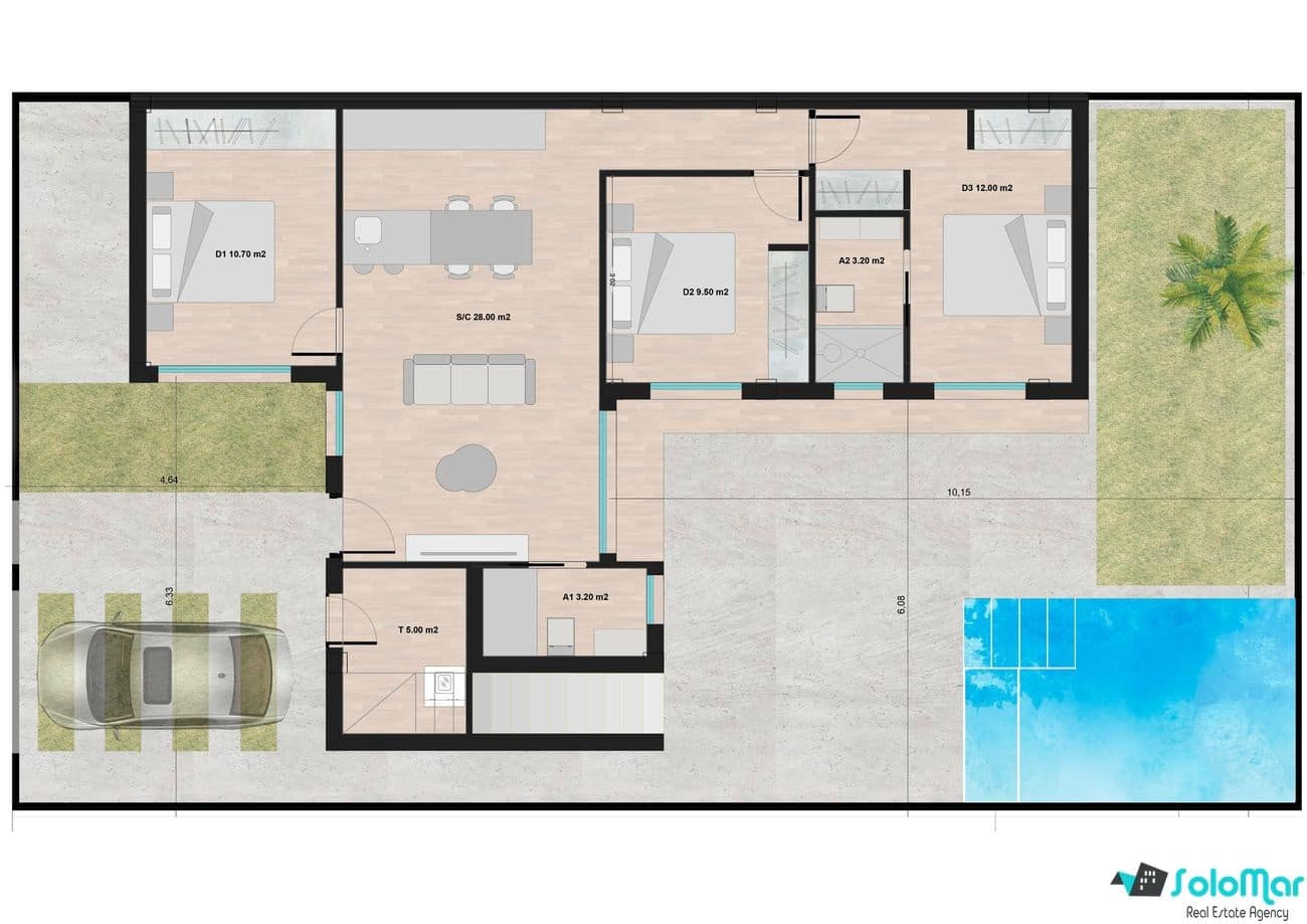 3 bedroom Villa for sale in Roldan with pool - € 325,950 (Ref: 7550827)