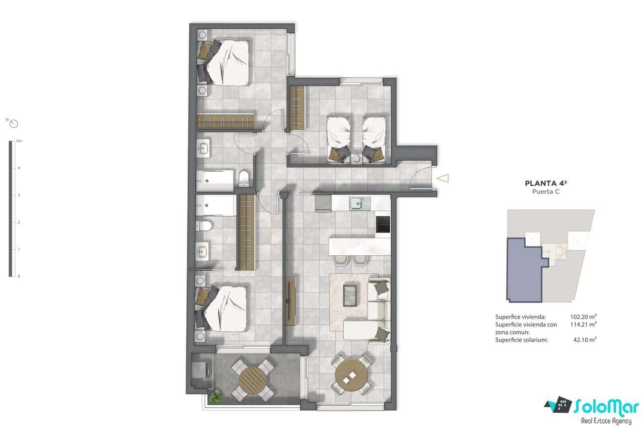 3 chambre Appartement à vendre à Guardamar del Segura avec piscine - 415 000 € (Ref: 7588712)