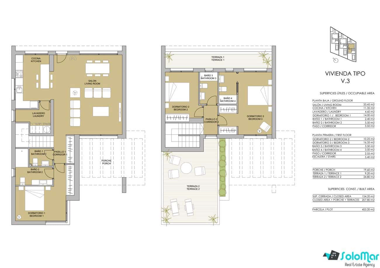 3 camera da letto Villa in vendita in Pilar de la Horadada con piscina - 698.000 € (Rif: 7683551)
