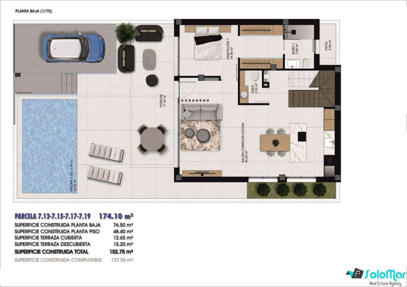 3 makuuhuone Omakotitalo myytävänä paikassa Dolores mukana uima-altaan - 435 000 € (Ref: 7685963)
