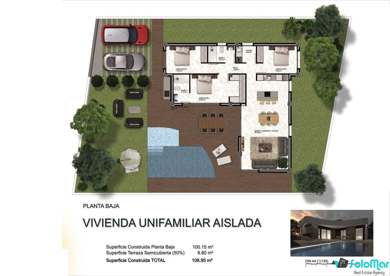 3 bedroom Villa for sale in Los Montesinos with pool - € 549,000 (Ref: 7692714)