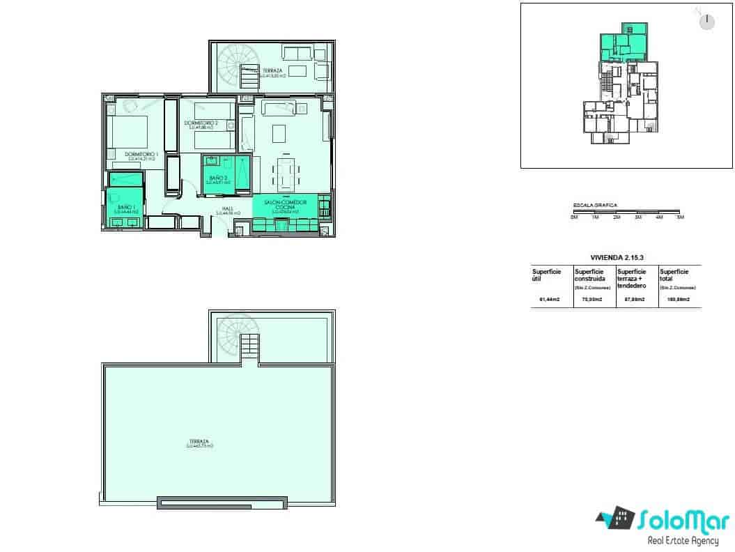 2 soverom Penthouse til salgs i Calpe / Calp med svømmebasseng - € 559 250 (Ref: 7694744)
