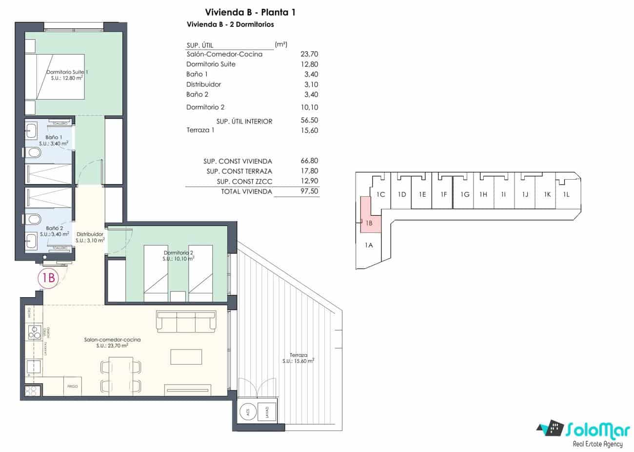 2 bedroom Apartment for sale in Benijofar with pool - € 304,000 (Ref: 7737395)