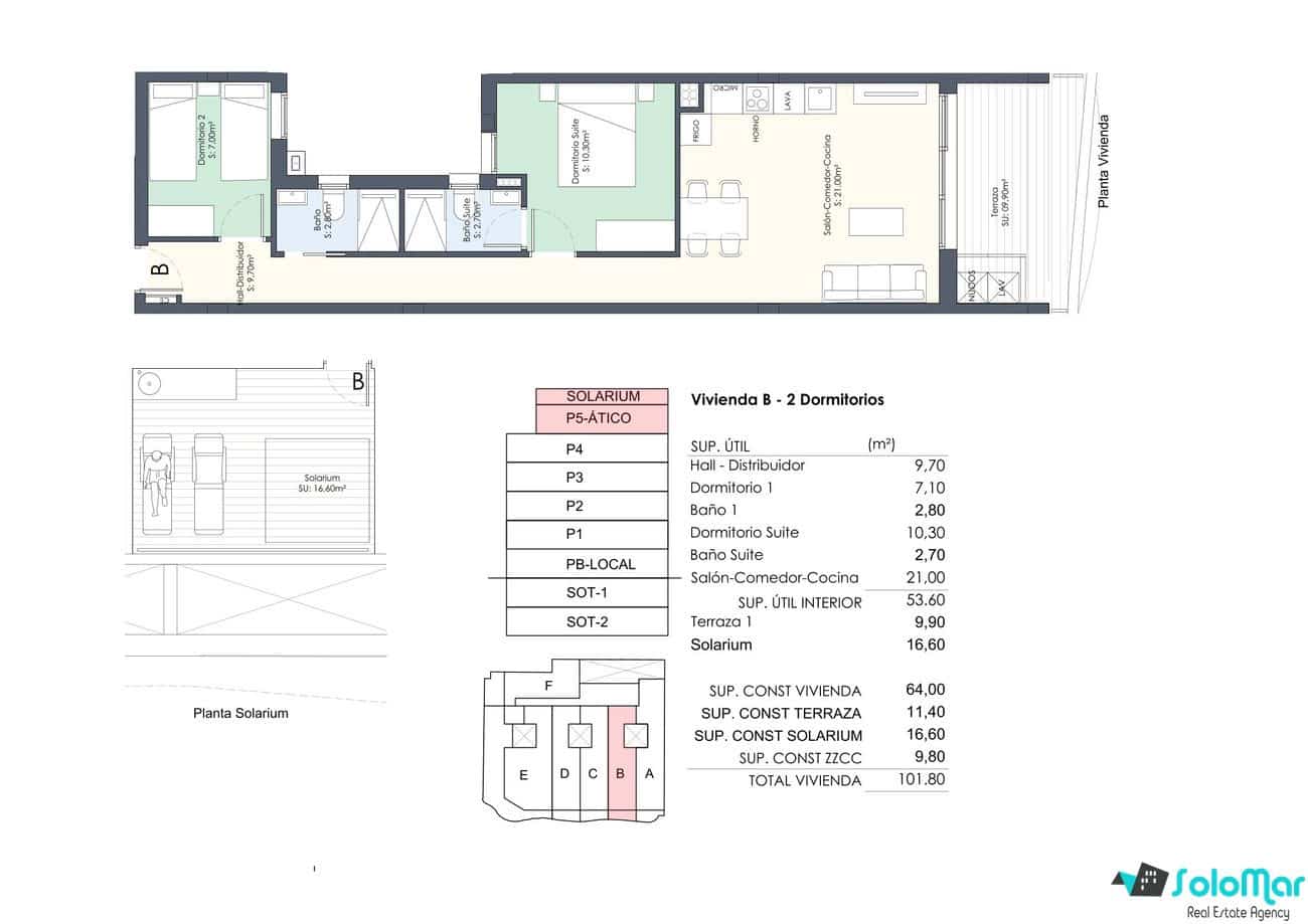 2 soveværelse Penthouse til salg i Torrevieja med swimmingpool - € 469.000 (Ref: 7744250)