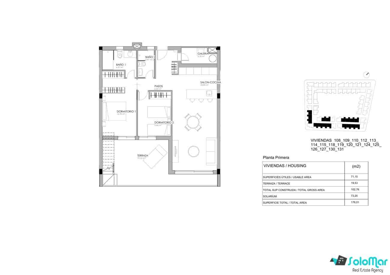 2 soveværelse Penthouse til salg i Torrevieja med swimmingpool - € 380.000 (Ref: 7757817)