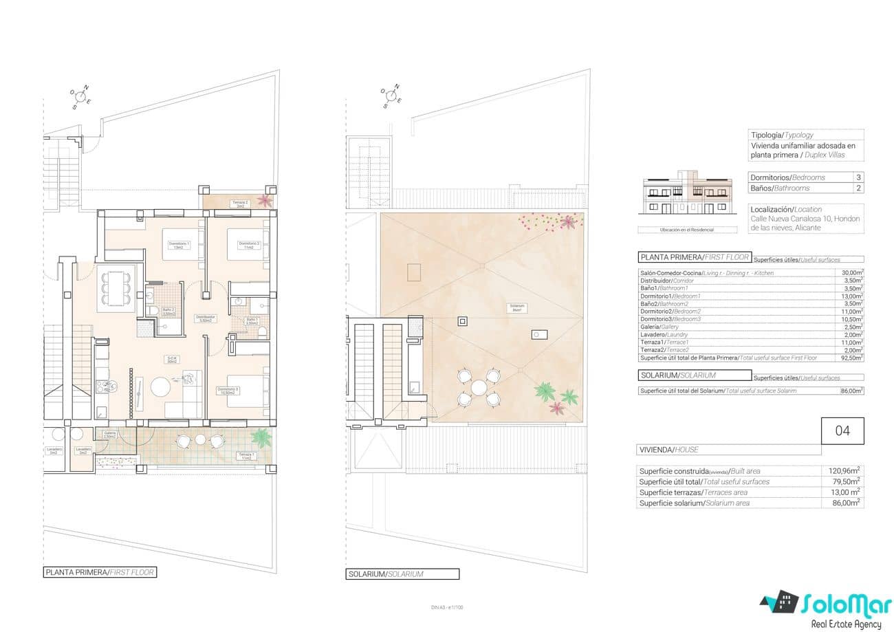 3 soverom Penthouse til salgs i Hondon de las Nieves - € 215 000 (Ref: 7877896)