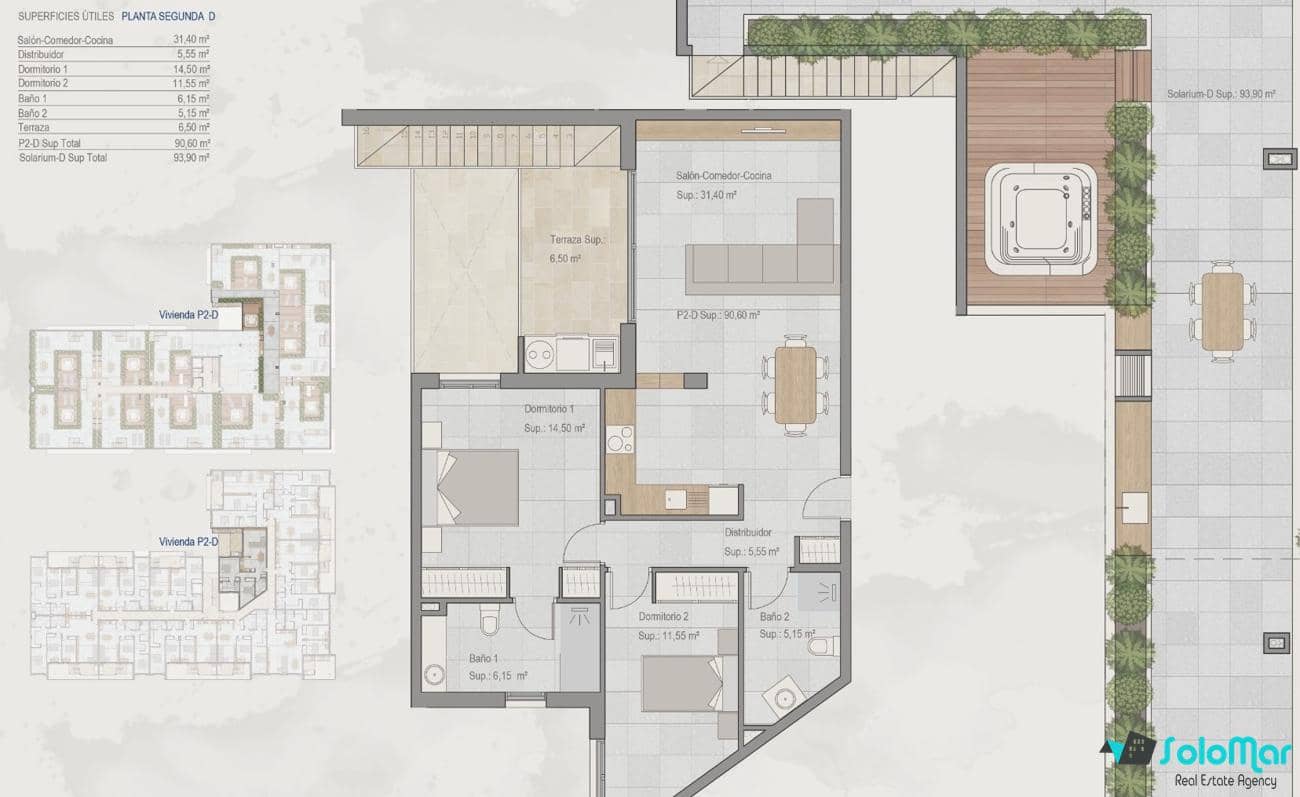 Ático de 2 habitaciones en Torre-Pacheco en venta con piscina - 192.000 € (Ref: 8166162)