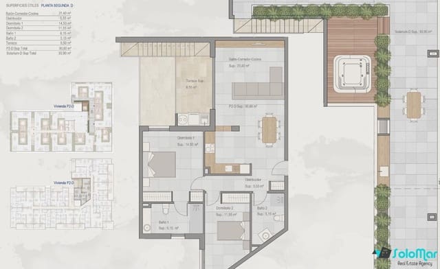 Ático de 2 habitaciones en Torre-Pacheco en venta con piscina - 192.000 € (Ref: 8166162)