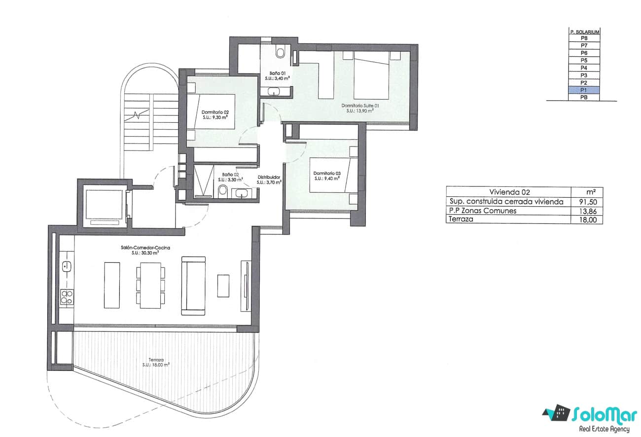 3 chambre Appartement à vendre à Guardamar del Segura avec piscine - 315 000 € (Ref: 8227111)
