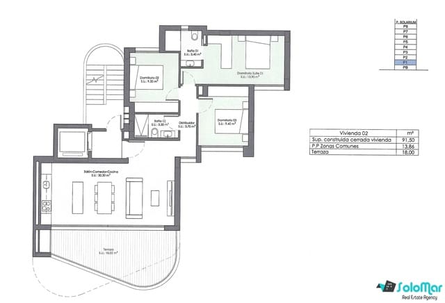 3 chambre Appartement à vendre à Puerto Deportivo, Guardamar del Segura avec piscine - 315 000 € (Ref: 8227111)