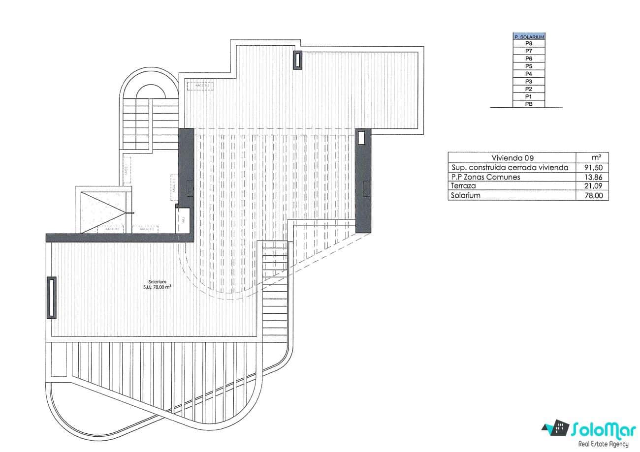 3 sovrum Takvåning till salu i Guardamar del Segura med pool - 550 000 € (Ref: 8227227)