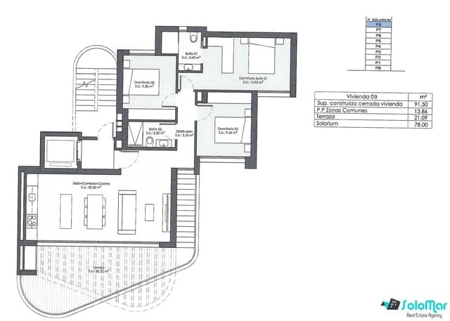 3 sovrum Takvåning till salu i Puerto Deportivo, Guardamar del Segura med pool - 550 000 € (Ref: 8227227)
