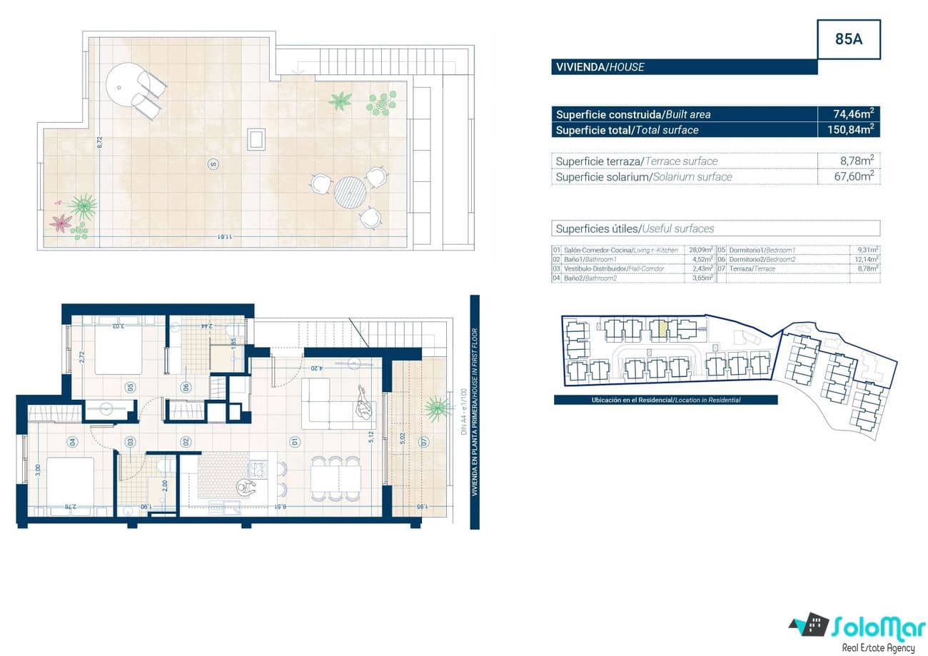 2 makuuhuone Huoneisto myytävänä paikassa Torrevieja mukana uima-altaan - 274 900 € (Ref: 8268443)