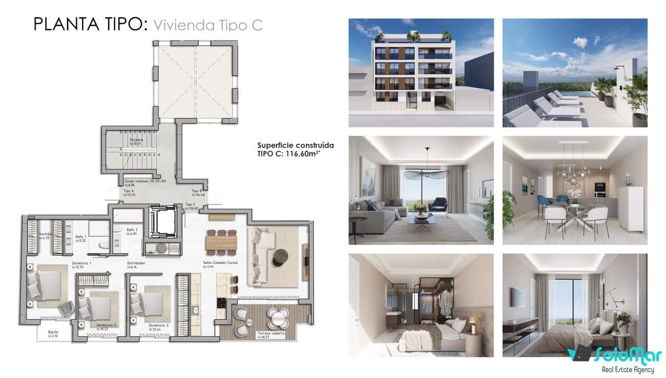 3 bedroom Apartment for sale in Guardamar del Segura with pool - € 320,000 (Ref: 8286246)