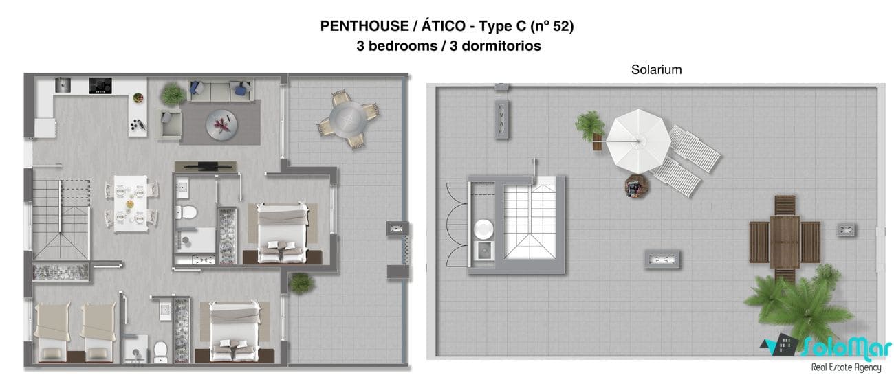 3 sypialnia Penthouse na sprzedaż w Torrevieja z basenem - 540 000 € (Ref: 8299489)