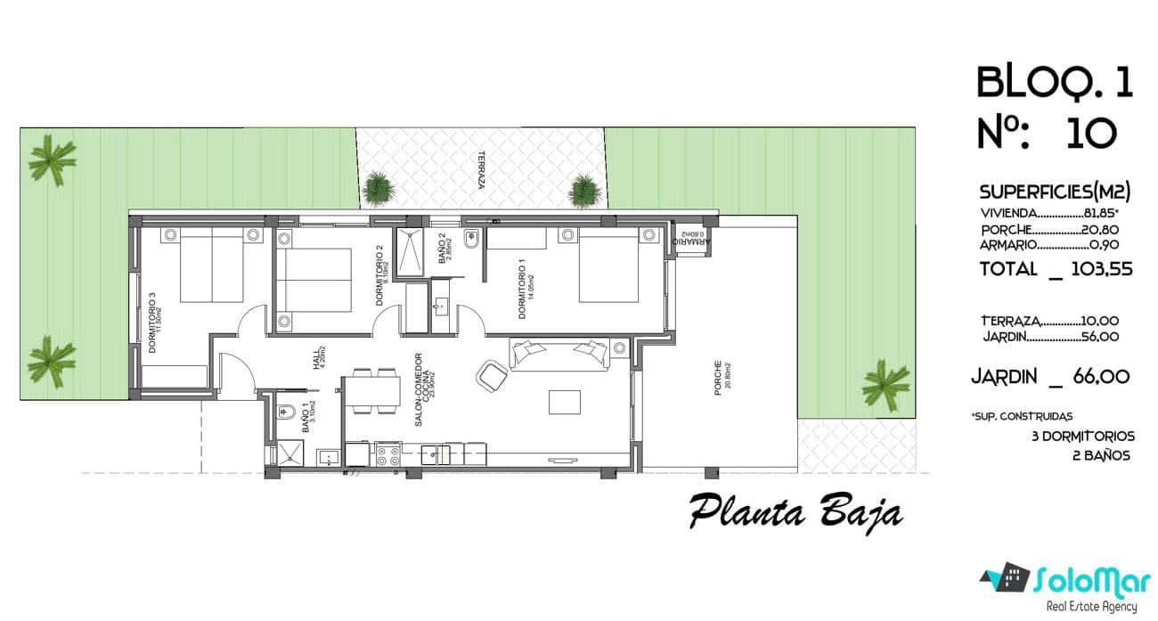 3 quarto Apartamento para venda em El Raso com piscina - 246 000 € (Ref: 8389773)