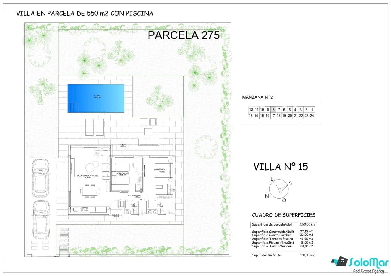 2 chambre Villa/Maison à vendre à Calasparra avec piscine - 285 000 € (Ref: 8425239)