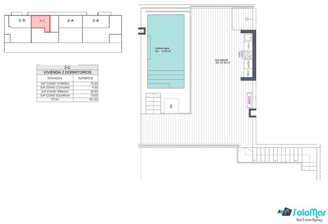 2 slaapkamer Penthouse te koop in Benijófar met zwembad - € 441.000 (Ref: 8583494)