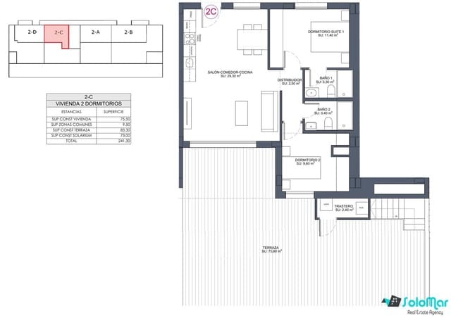 2 slaapkamer Penthouse te koop in Benijófar met zwembad - € 441.000 (Ref: 8583494)