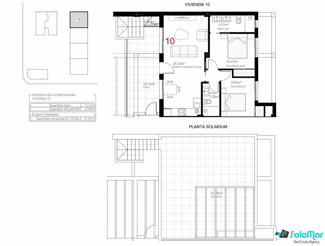 Bungalow de 2 habitaciones en Pilar de la Horadada en venta con piscina - 239.900 € (Ref: 8647364)