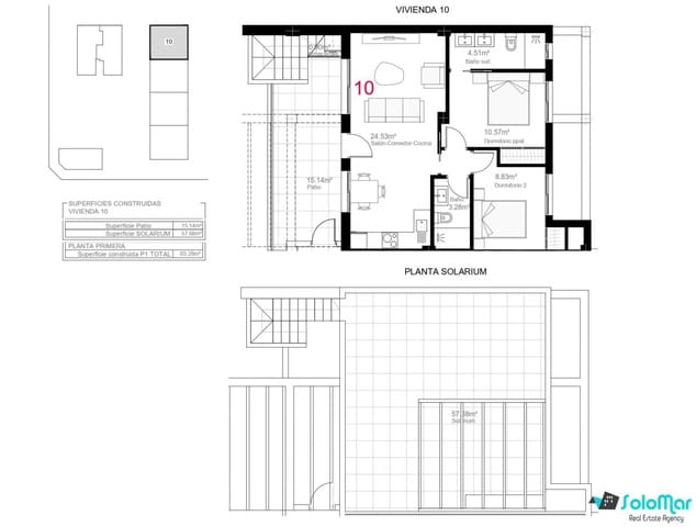 Bungalow de 2 habitaciones en Pilar de la Horadada ciudad, Pilar de la Horadada en venta con piscina - 239.900 € (Ref: 8647364)