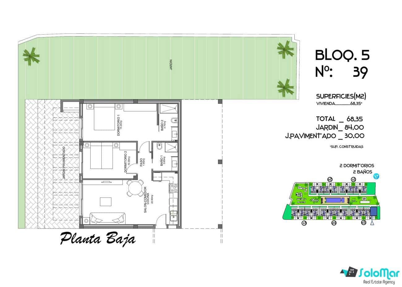 2 chambre Appartement à vendre à Algorfa avec piscine - 270 000 € (Ref: 8684283)