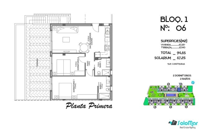 2 chambre Penthouse à vendre à Algorfa avec piscine - 280 000 € (Ref: 8684292)