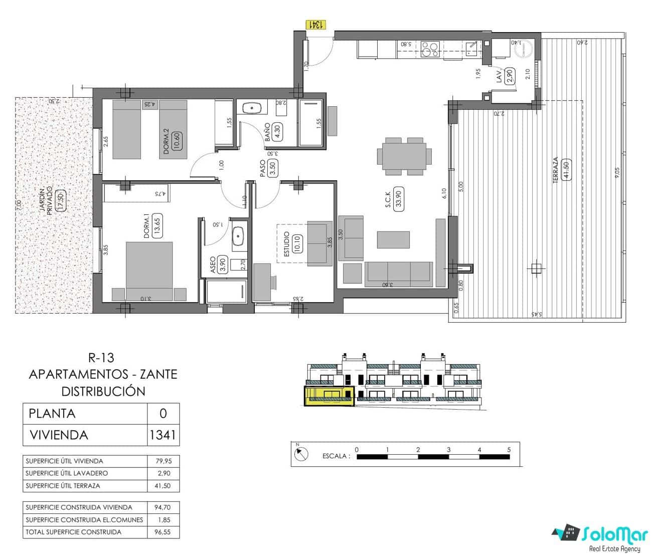 3 quarto Apartamento para venda em Algorfa com piscina - 333 000 € (Ref: 8688647)