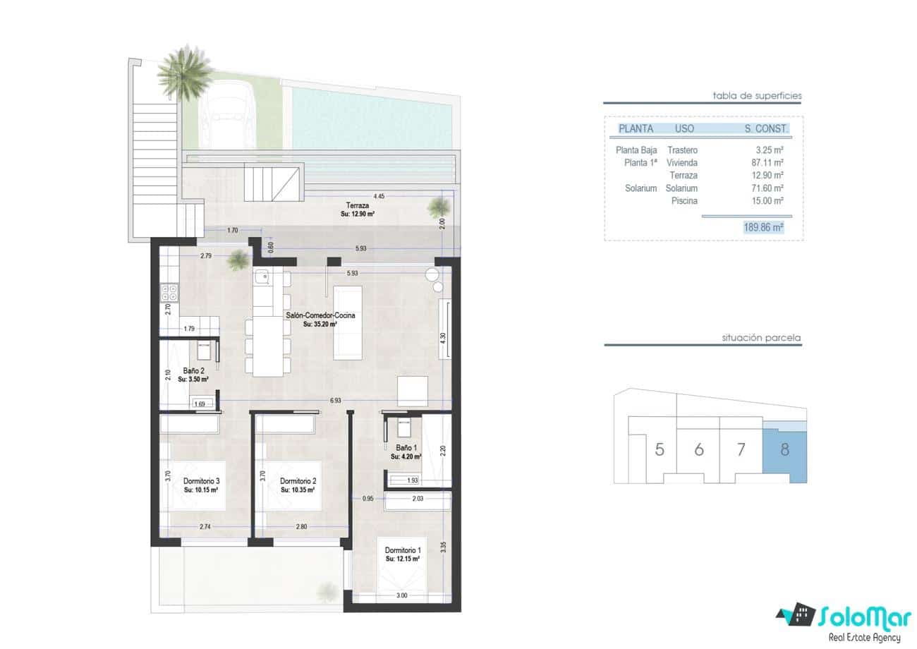 3 slaapkamer Bungalow te koop in San Pedro del Pinatar met zwembad - € 449.000 (Ref: 8697558)
